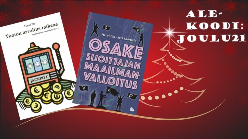 Henri Elon ja Jari Saarhelon sijoituskirjat Jouluhintaan!
