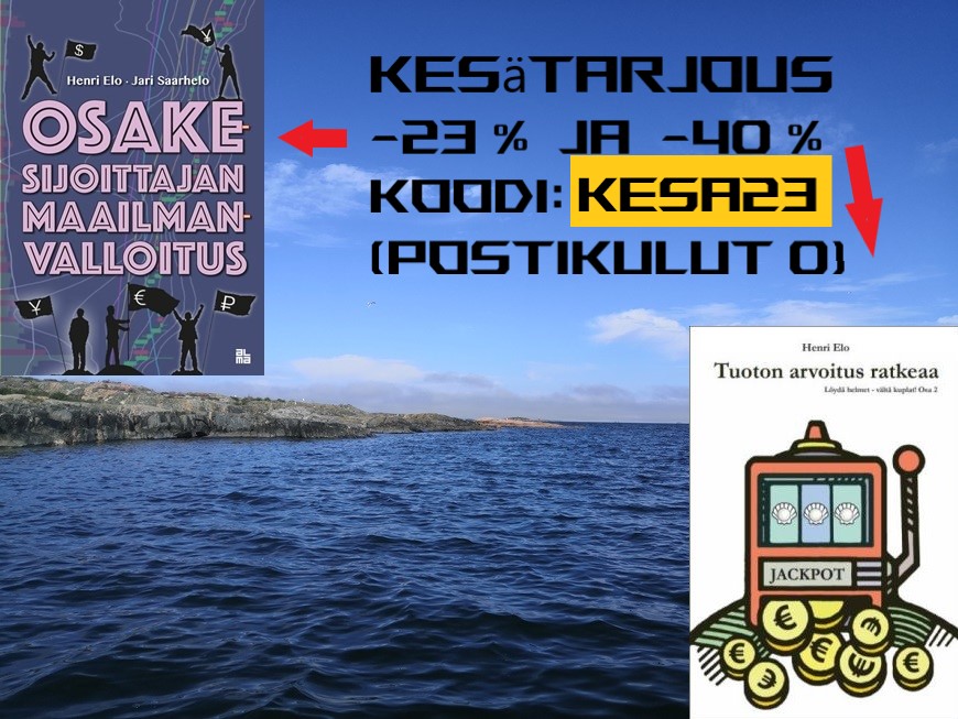 Kesätarjous Osakesijoittajan maailmanvalloitus ja/tai Tuoton arvoitus ratkeaa Kesätarjous Osakesijoittajan maailmanvalloitus ja/tai Tuoton arvoitus ratkeaa